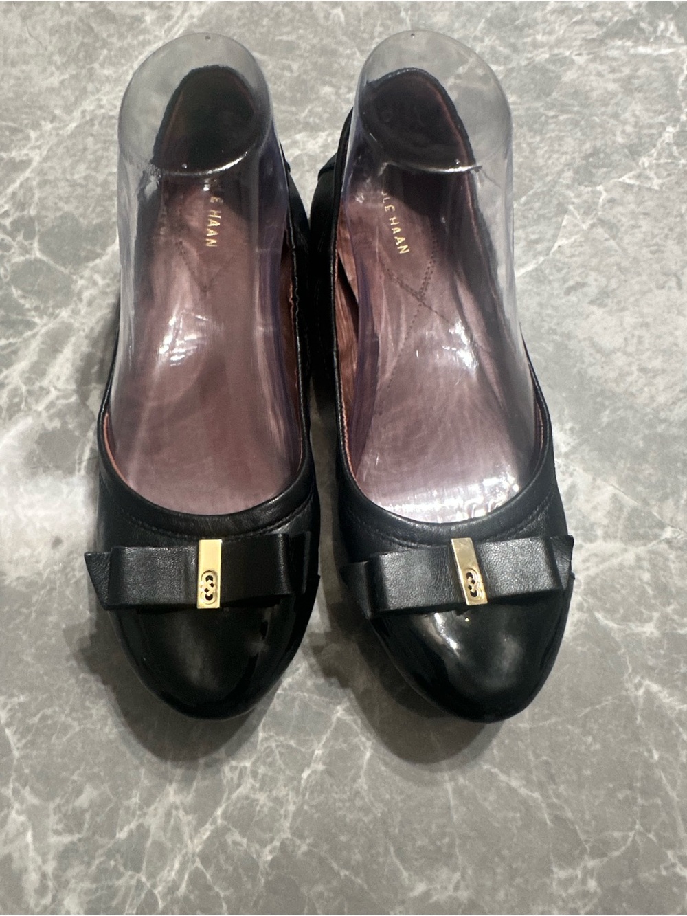 Cole Haan Women’s Tali Bow Ballet Flats SZ 8.5 Stretch Sides Black